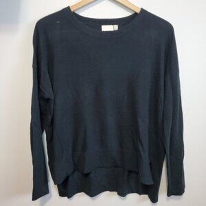 ELK THE LABEL Womens 10 Merino Wool Oversized Crewneck Sweater Green Lightweight